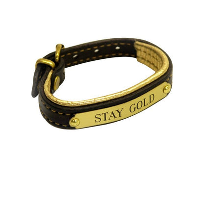 Padded Leather ID Bracelet