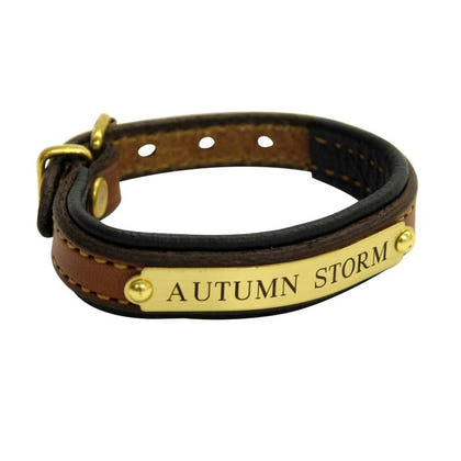 Padded Leather ID Bracelet