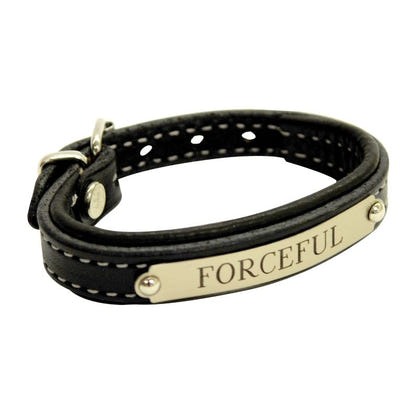 Padded Leather ID Bracelet