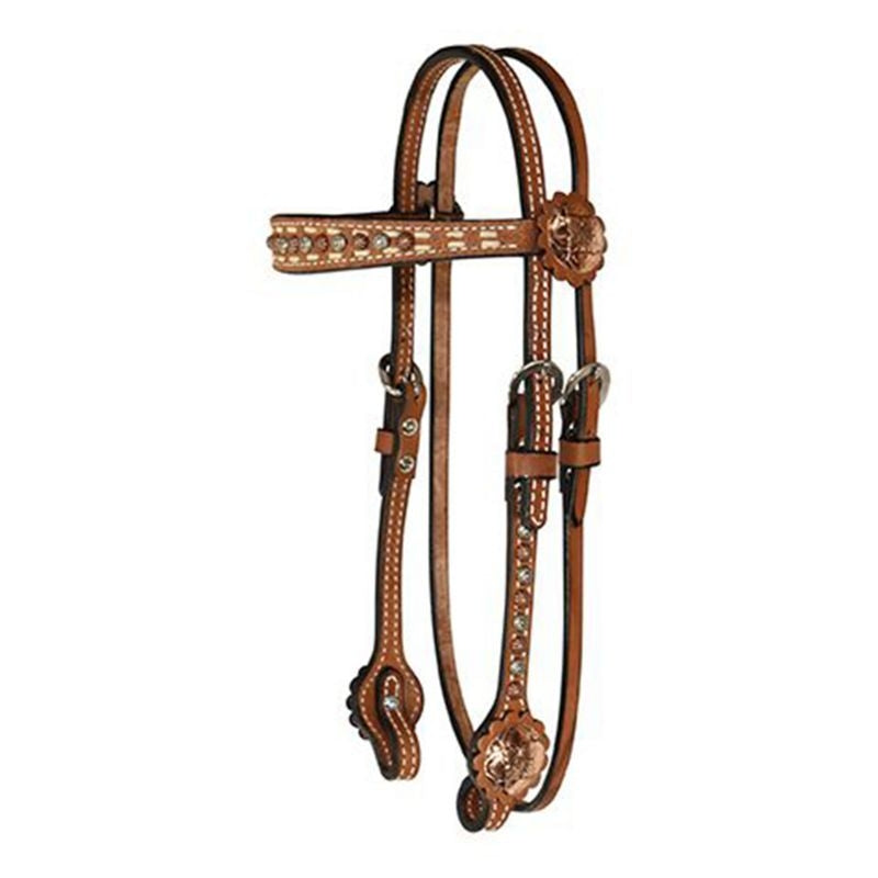 Circle Y Flared Brow 5/8in Roughout Headstall