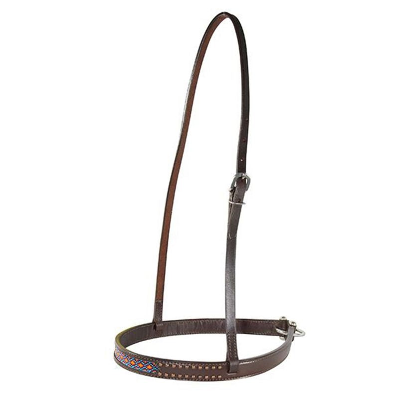 Circle Y Beaded Inlay Copper Noseband