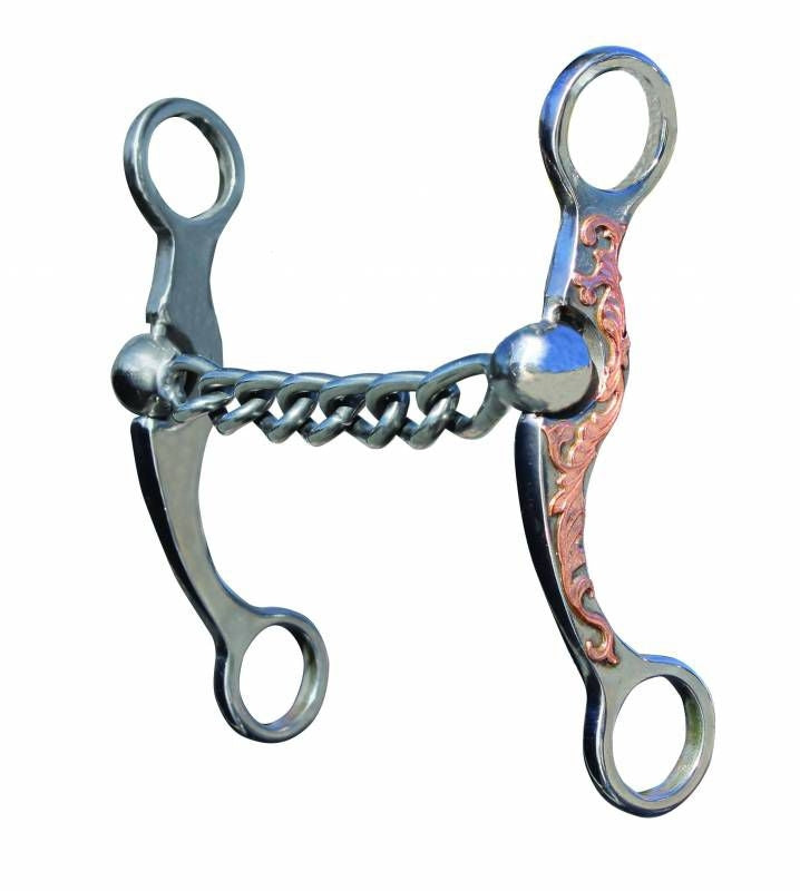 Pro Choice Stockman 6in Copper Shank Chain Bit