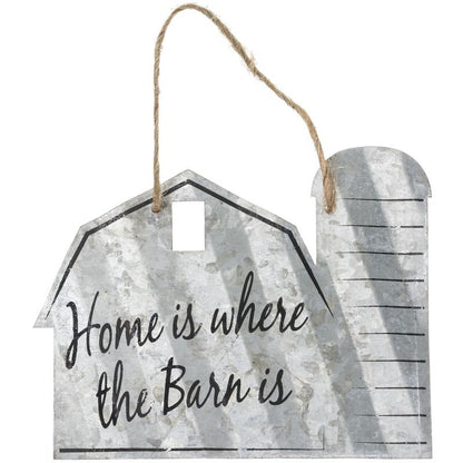 Barn Shaped Metal Sign