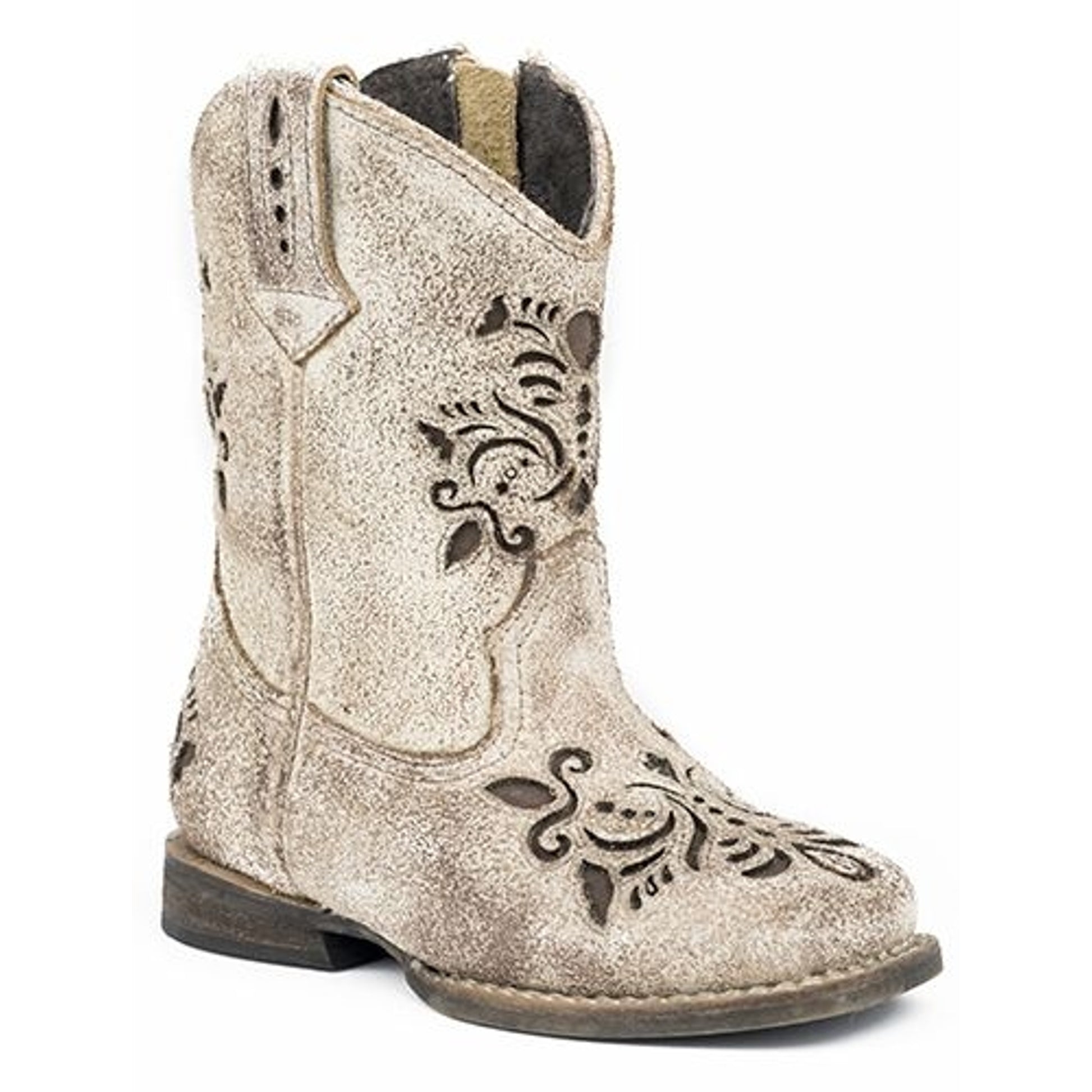 Roper Infant Belle Round Toe Sanded Brown Boots