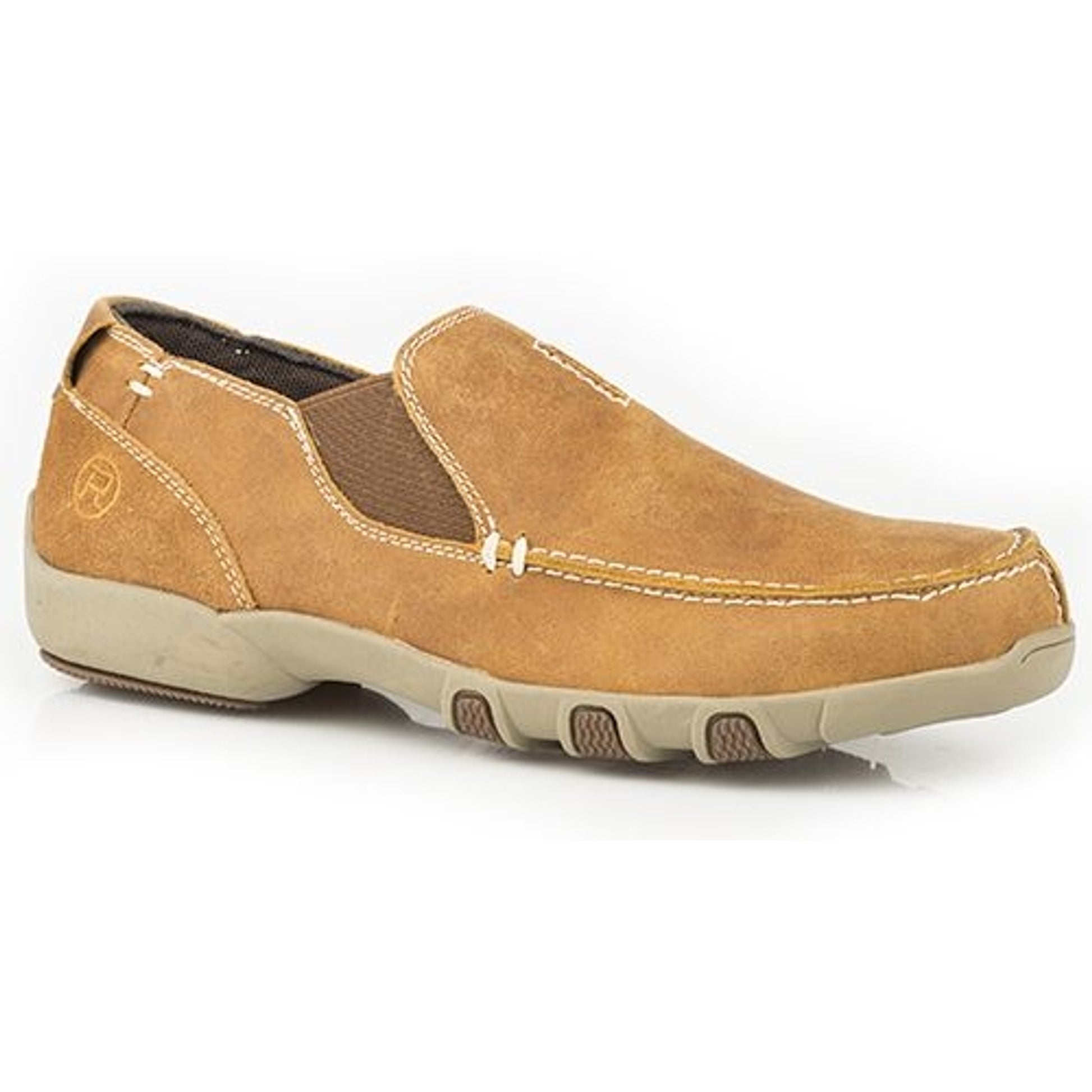 Roper Mens Buzzy Tan Slip-On Driving Mocs
