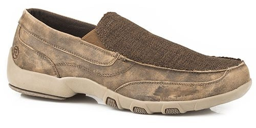 Roper Mens Charlie Brn Distress Driving Mocs