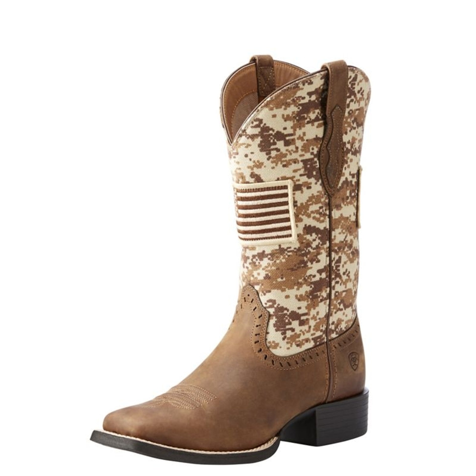 Ariat Ladies Round Up Patriot Sq Camo Boots
