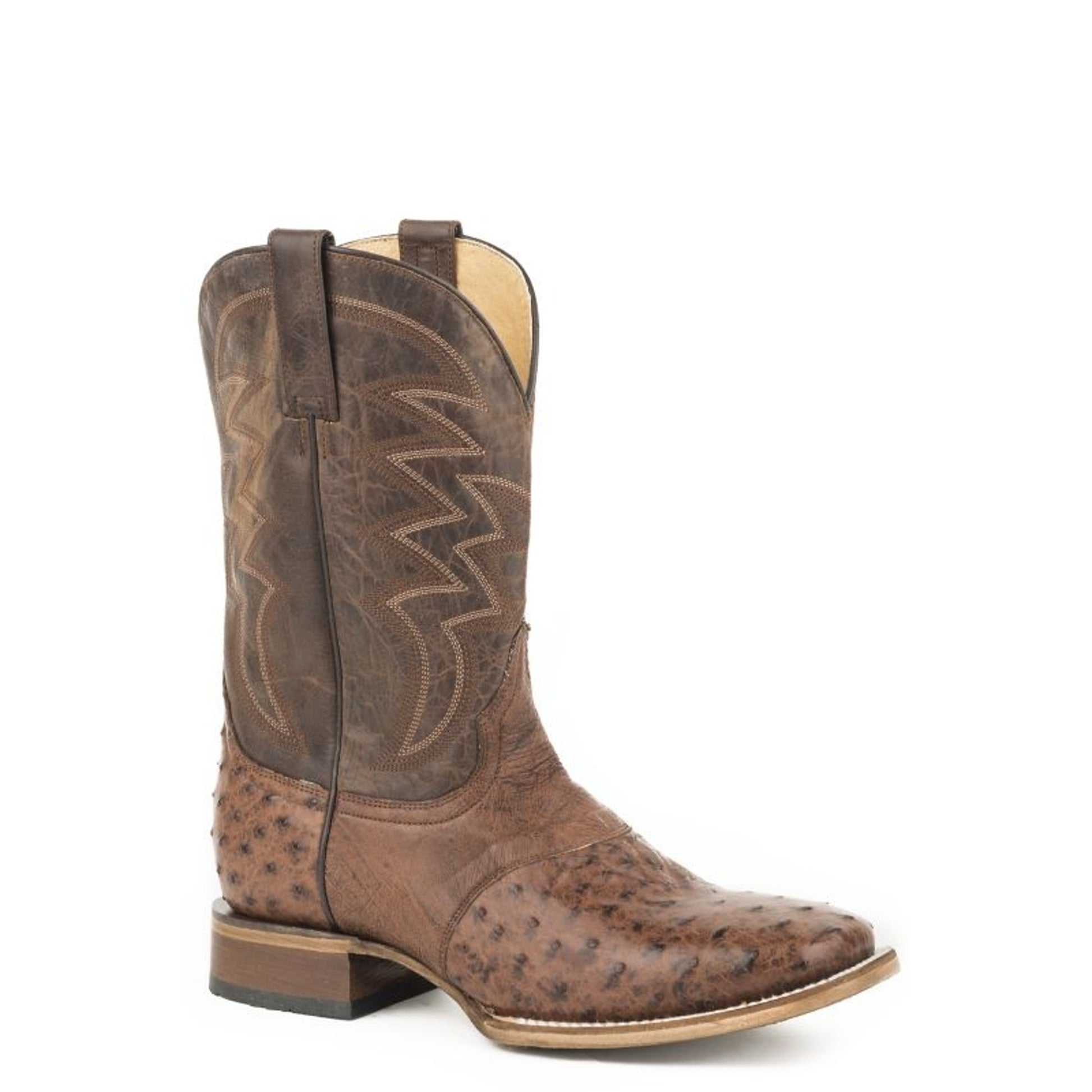 Roper Mens Deadwood Square Toe Cognac Boots
