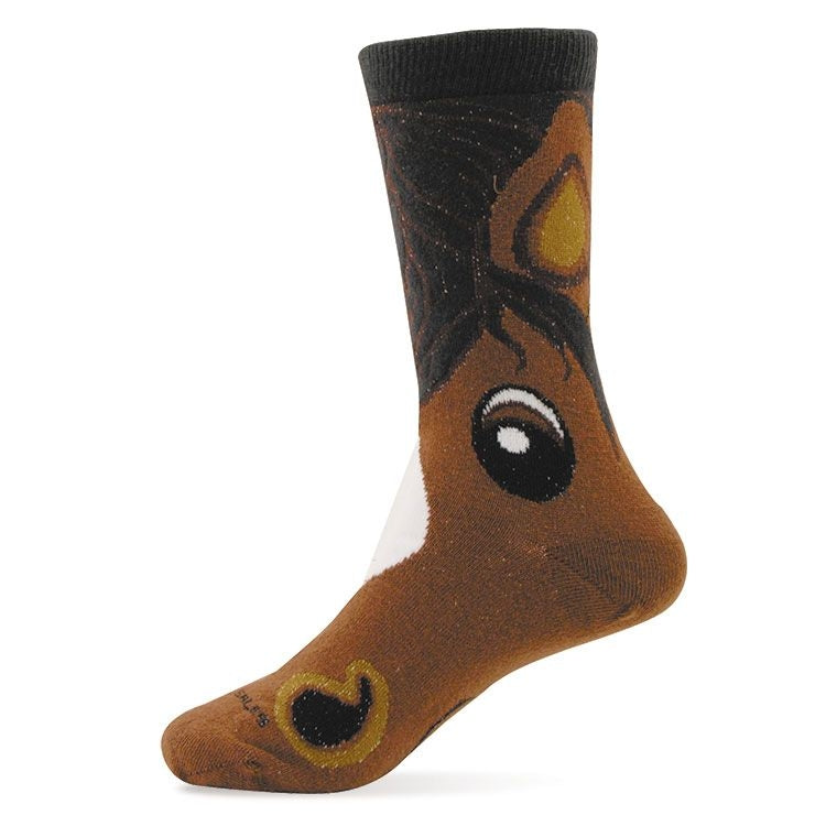 Youth Cartoon Horse Socks