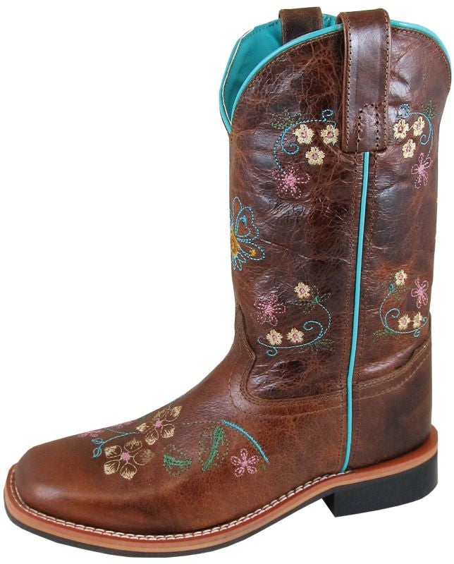 Smoky Mountain Ladies Floralie Sq Brn Boots