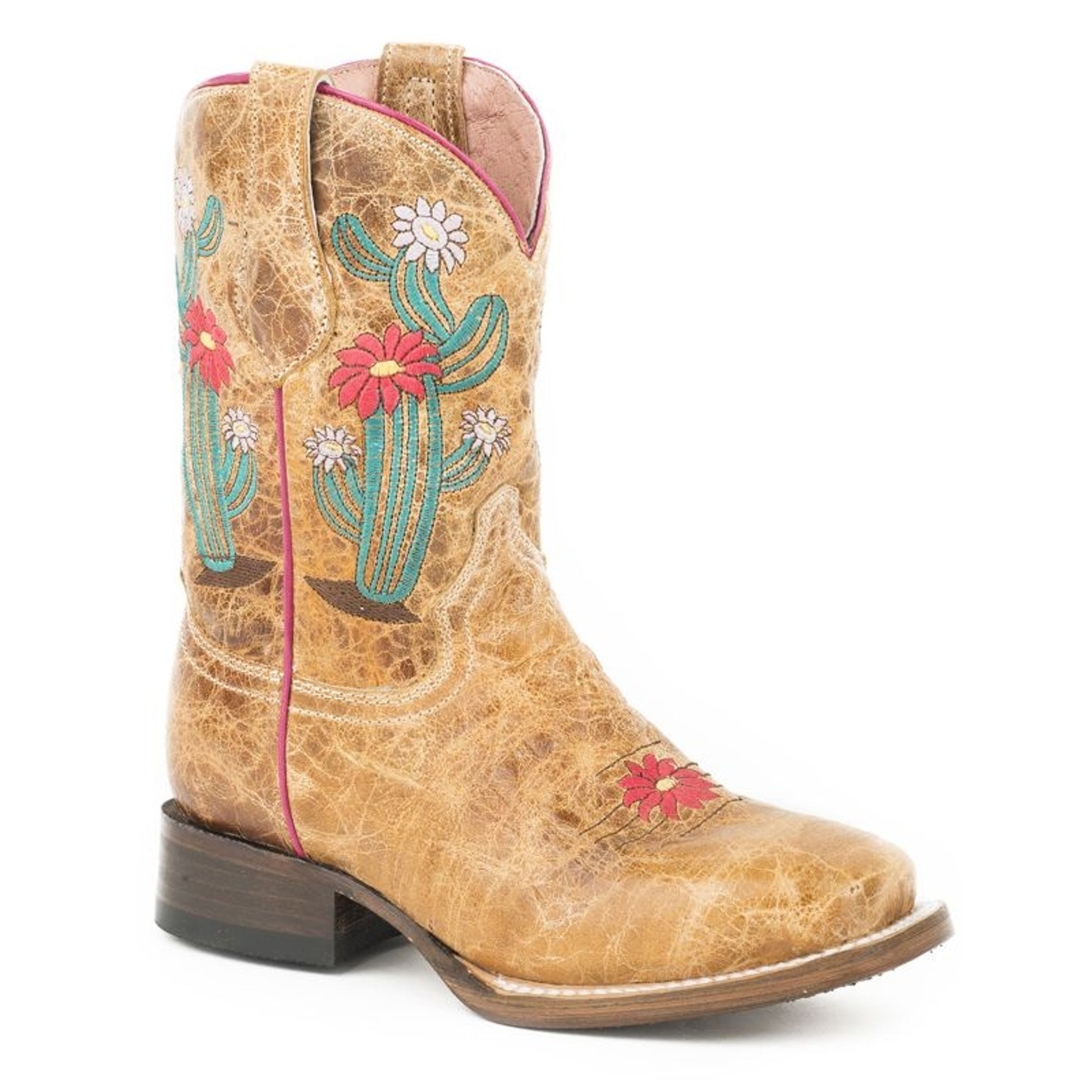 Roper Little Kids Cactus Flower Multi Boots