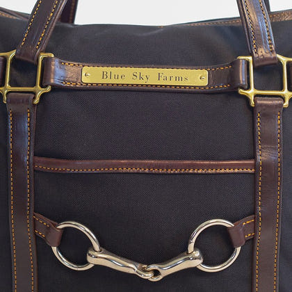 Personalized Green Hill Cordura Leather Tote