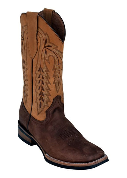 Ferrini Mens Cowhide Square Toe Brown Boots