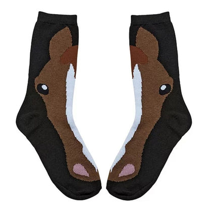 Horse Face Crew Socks 3-Pack