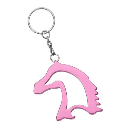 Horse Head Key Chain & Bottle Opener Black