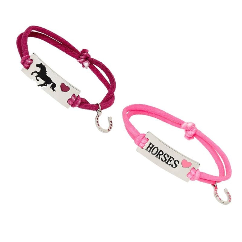 Horse Heart Stretch Charm Bracelet Set of 2