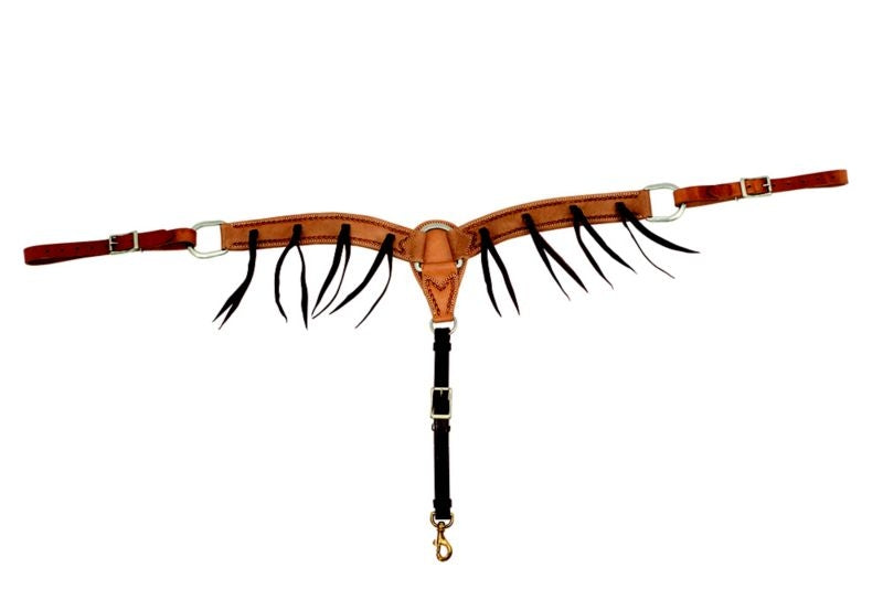 Cowboy Tack Roughout Rope Border Breast Collar