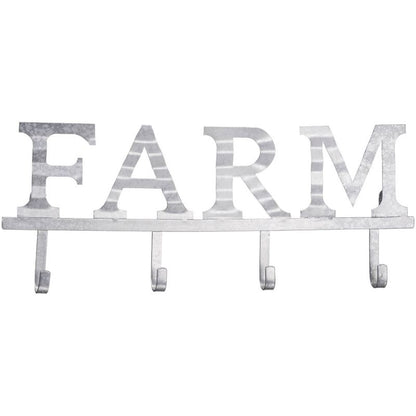 Corrugated Metal 4 Hook Sign