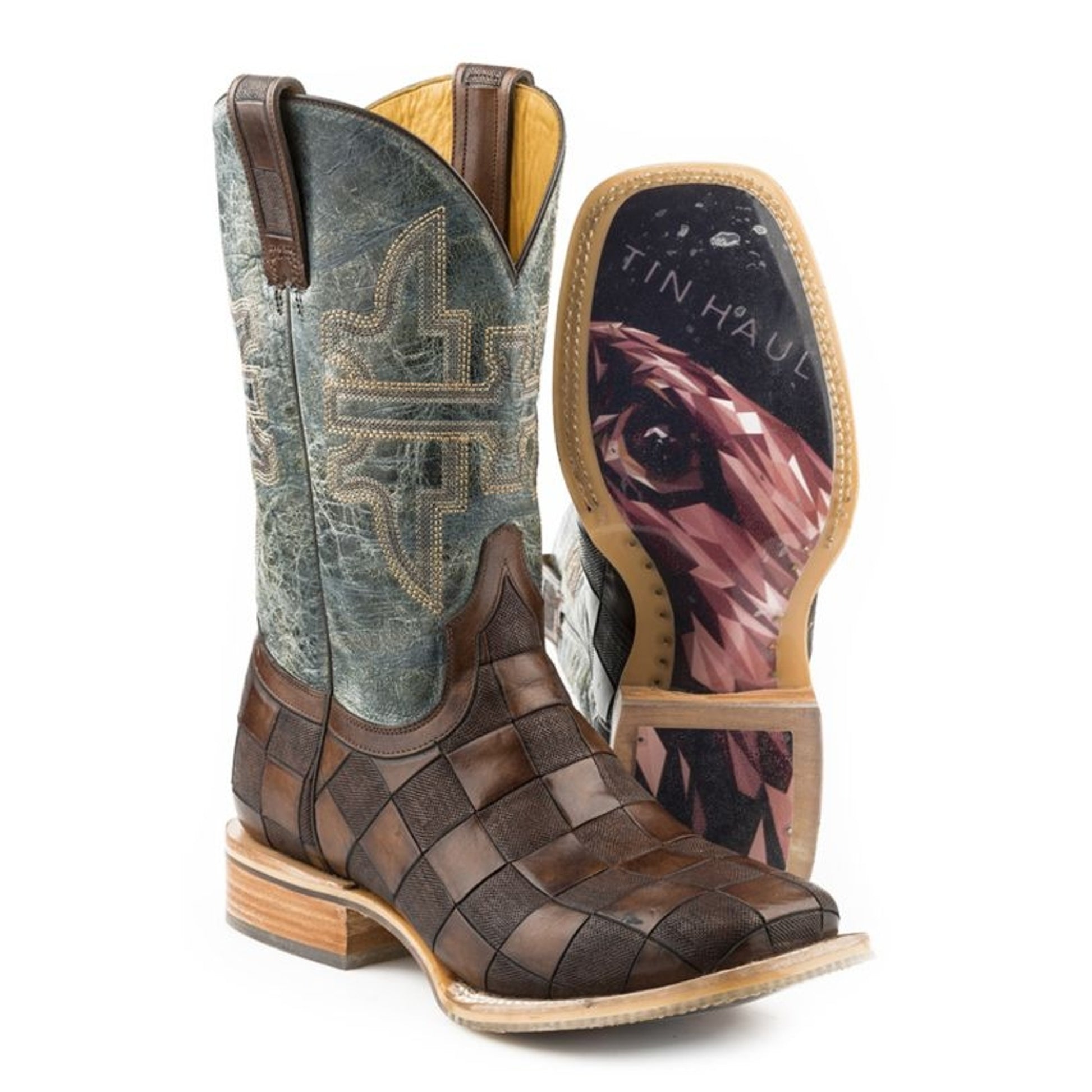 Tin Haul Mens Square Toe Desert Eagle Boots