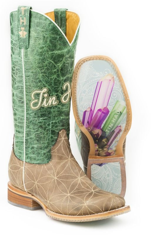 Tin Haul Ladies Flower of Life Boots