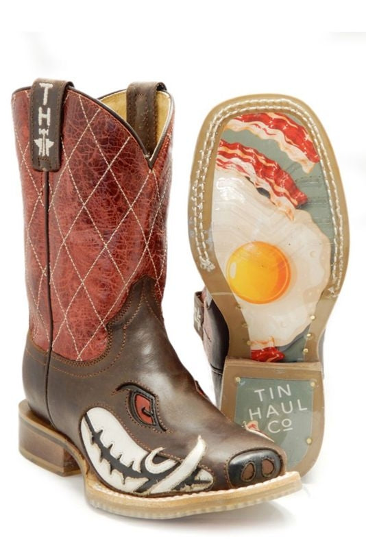 Tin Haul Kids Not Boaring Bacon/Eggs Boots