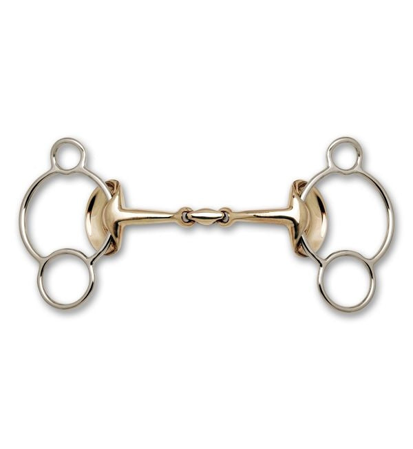 Stubben STEELtec Golden Wings 3-Ring Gag Bit