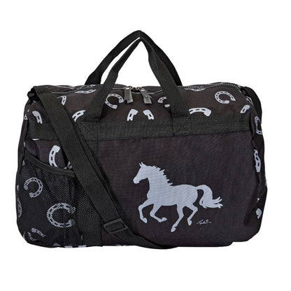 Lila Horseshoe Black/Gray Travel Duffel Bag