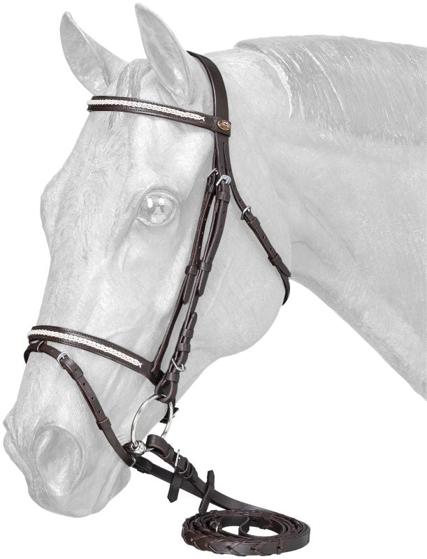 Silver Fox Snaffle Show Bridle