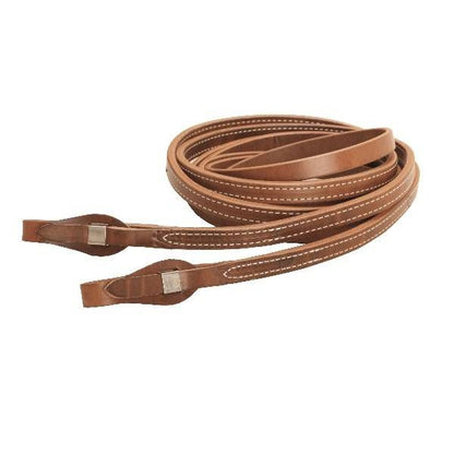 Partial Double/Stitched Split Rein 5/7x7 Bk/Gry