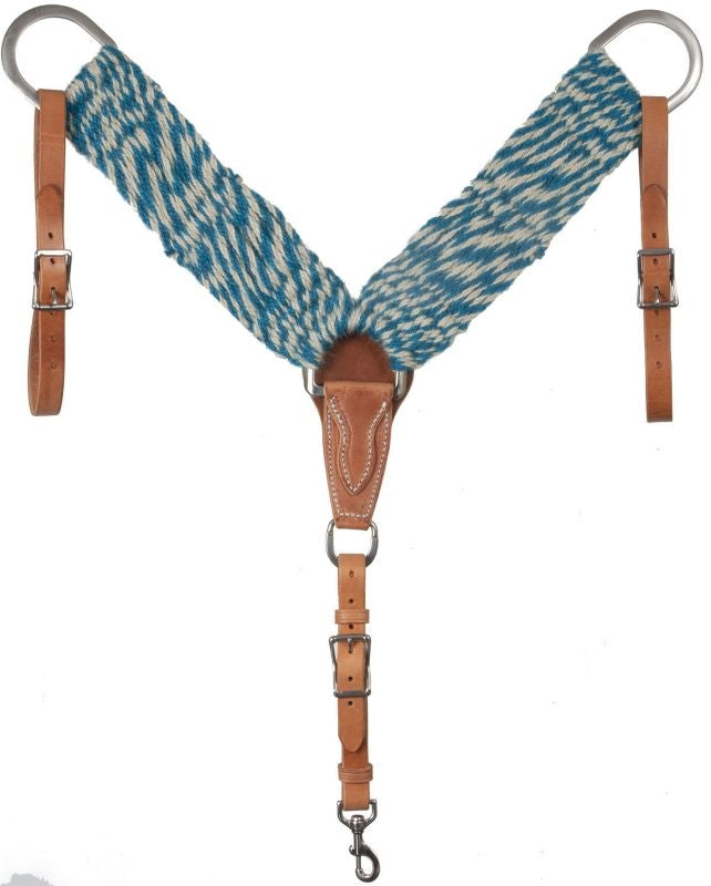 Mustang Turquoise Twist Mohair Breast Collar