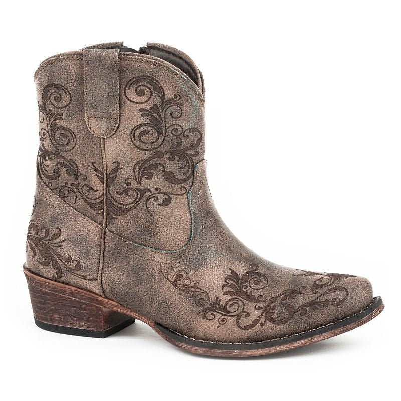 Roper Ladies Laser Design Shorty Boot