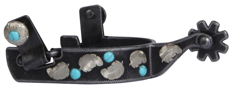 Professionals Choice Turquoise Feather Spurs