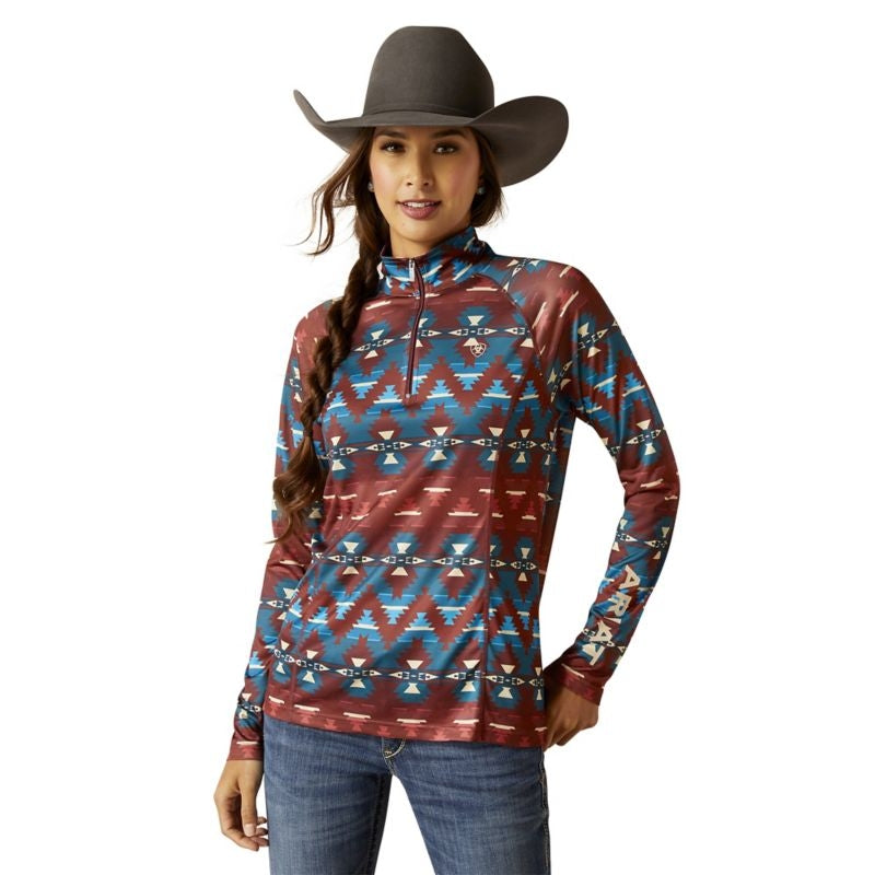 Ariat Laguna 1/4 Zip Print Top