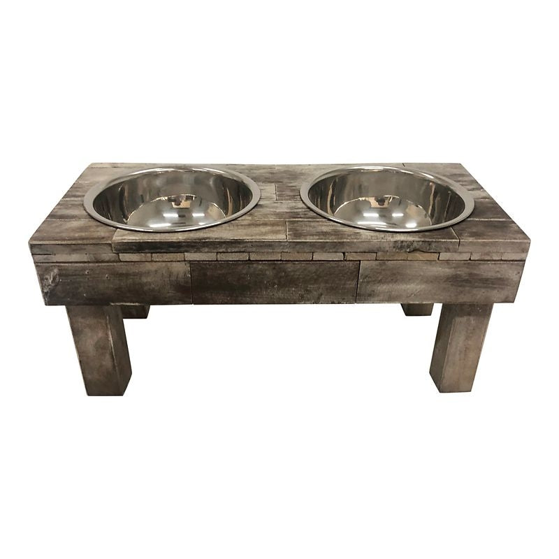 Huntley Table Raised Double Bowl Pet Feeder