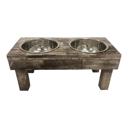 Huntley Table Raised Double Bowl Pet Feeder