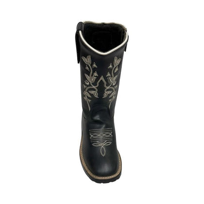 TuffRider Kids Black Floral Western Boot