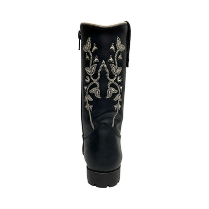 TuffRider Youth Black Floral Western Boots