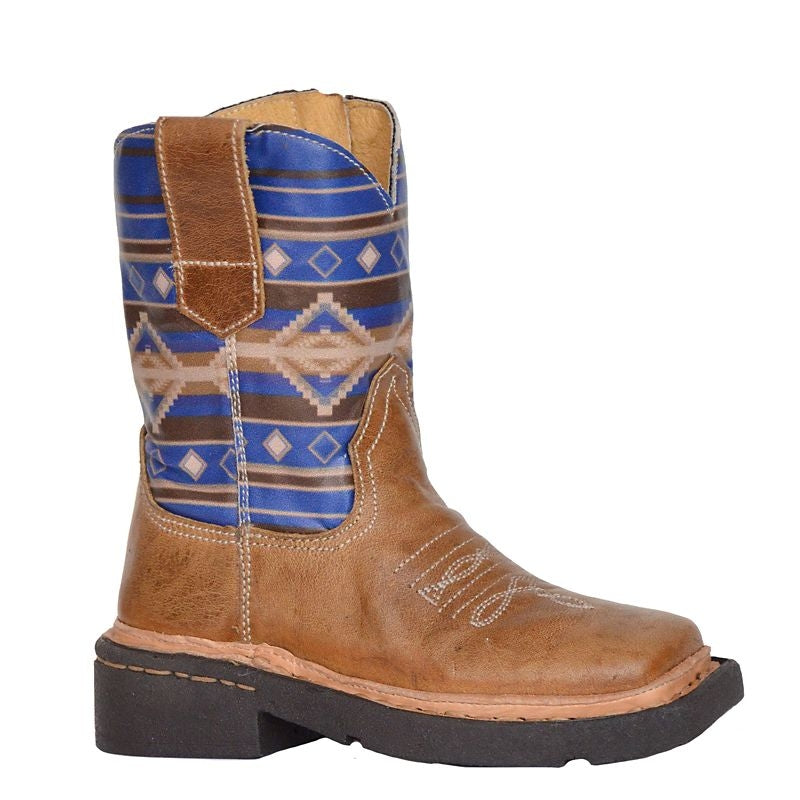 Roper Toddlers Aztec Square Toe Boots
