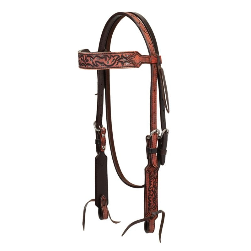 Weaver Turq Cross Pioneer Browband Headstall