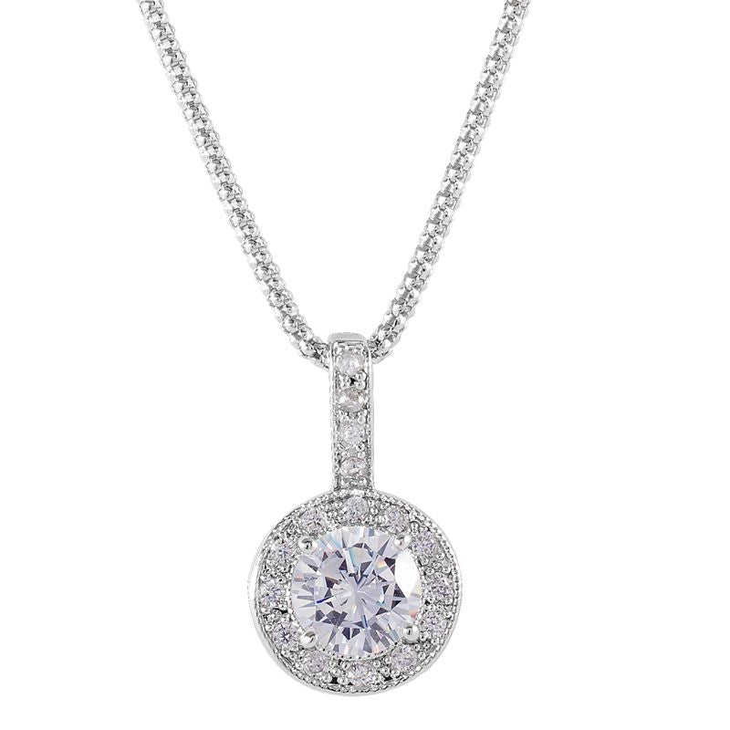 Kelly Herd Bezel Set Drop Necklace
