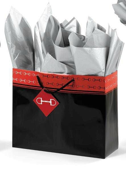 Polished Bits Horizontal Vogue Gift Bag Red