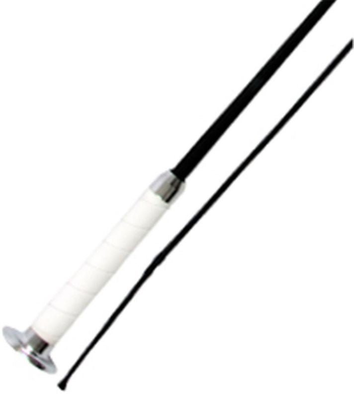 Jacks Dressage Whip with White Handle 36 Black
