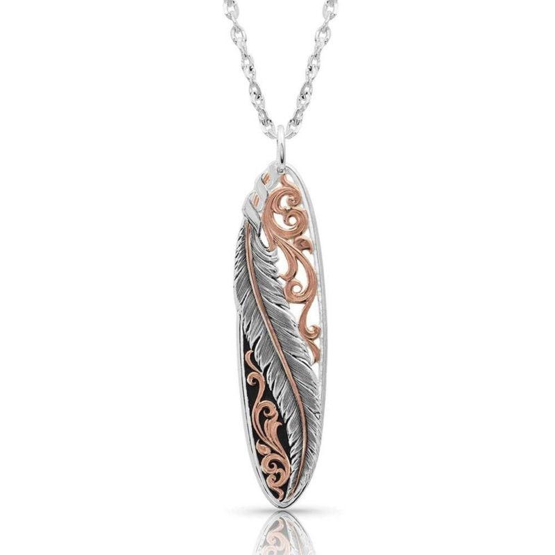 Montana SS Wind Dancer Pierce Feather Necklace