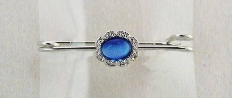 Finishing Touch Lt Sapphire Cats Eye Stock Pin