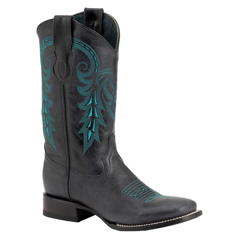 Ferrini Mens Blaze Black Sq Toe Boots