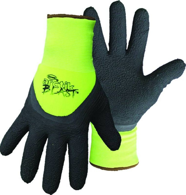 HighVis Textured Latex Palm Glove Large Bk/Gr