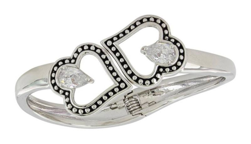 Montana Silver Clubbed By Love Hinged Bracelet