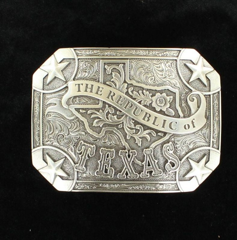 Nocona Mens Rect Smith Republic Of Texas Buckle