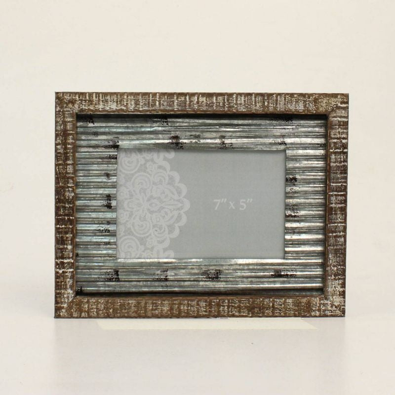 Western Moments Barn Tin Wood Frame 7X5
