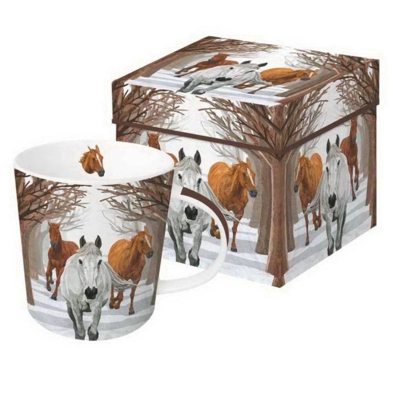 Winter Horse Trio Boxed Mug 13.5 oz